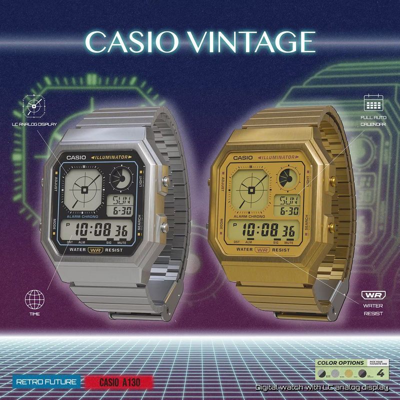 Casio - A130WEG-9AEF - Horloge - Goud - Kunststof/Roestvrijstaal