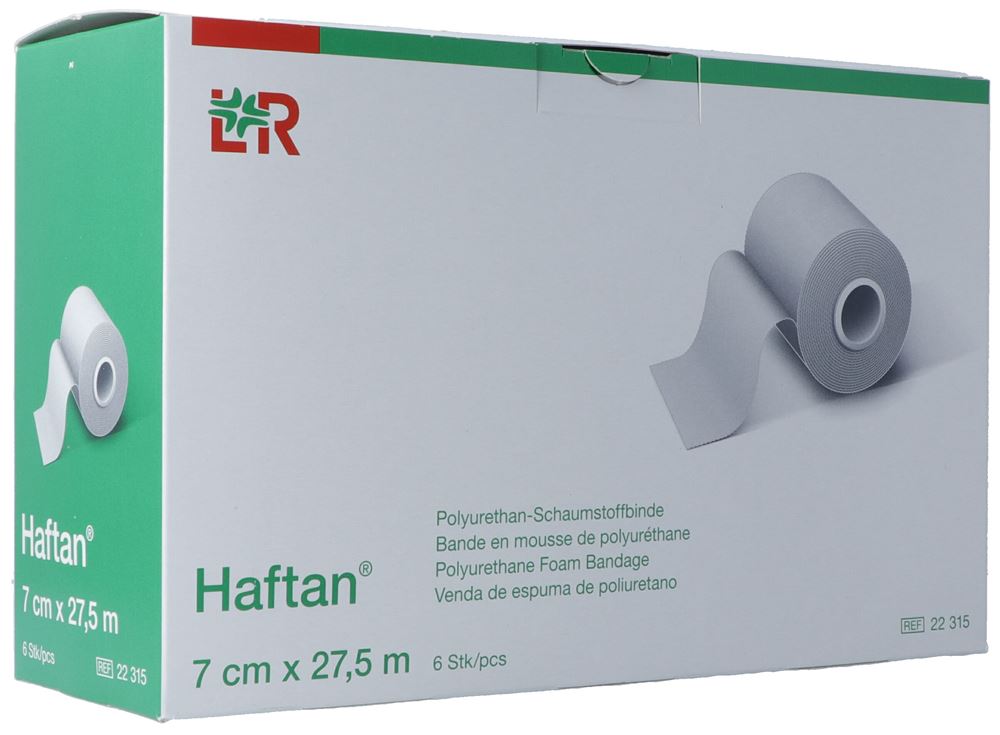 HAFTAN Schaumstoffbinden 27.5mx7cm Rolle 6 Stk
