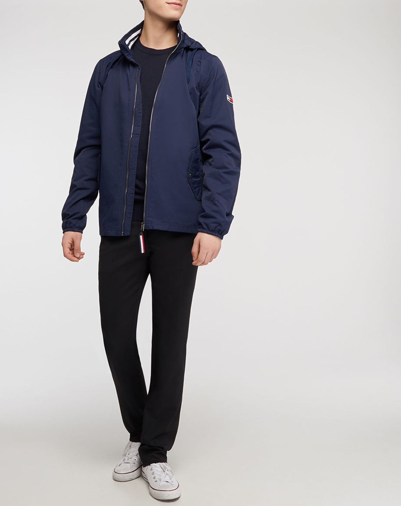 Tommy Jeans Blouson à capuche bleu marine
