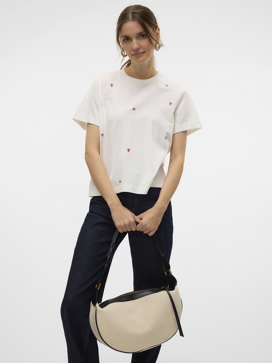 VERO MODA<br>Camiseta de gola redonda estampada