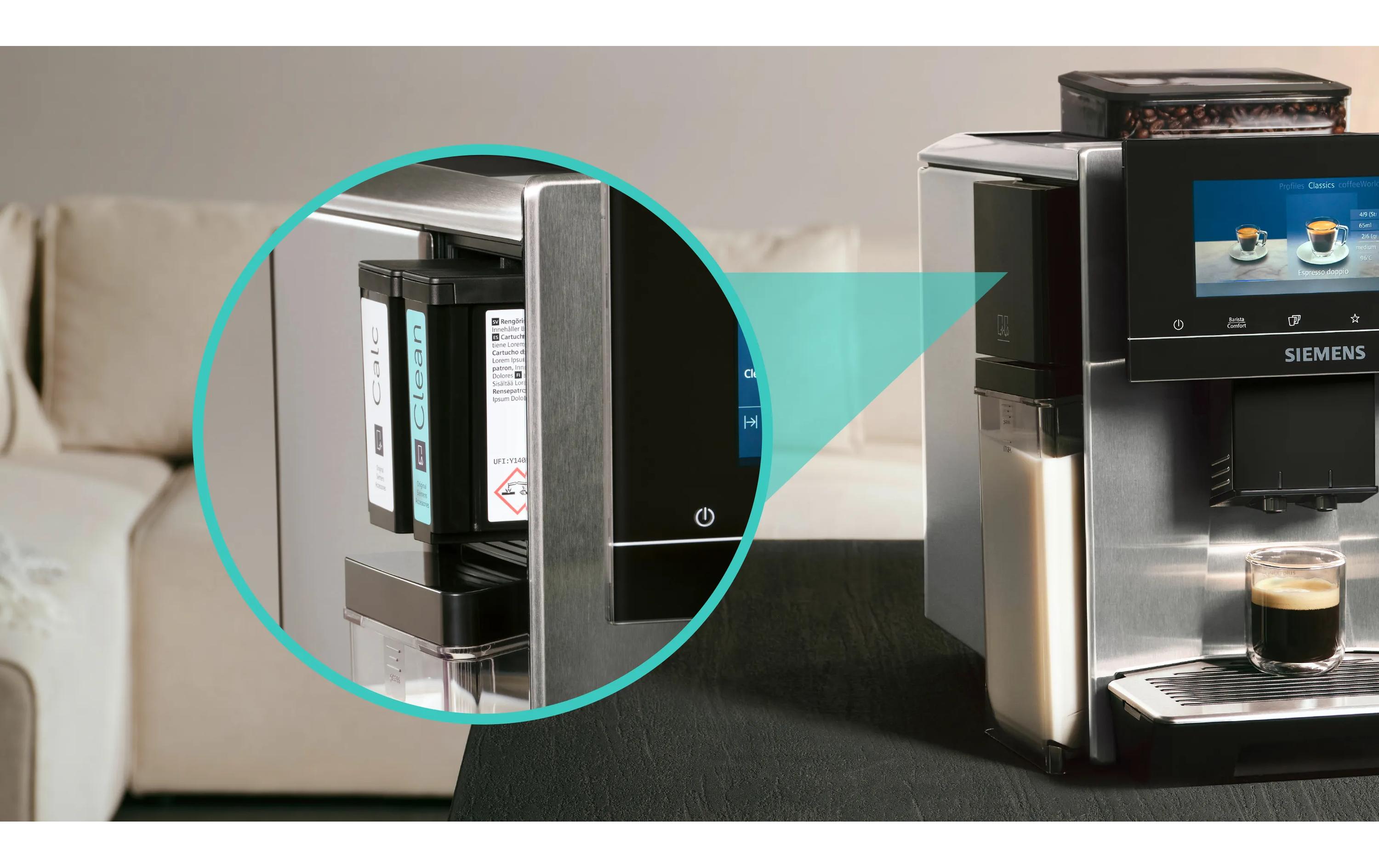Kaffeevollautomat EQ900 plus TQ903DZ3 Edelstahl<br>Vollautomatische Kaffeemaschine mit beanIdent-System für optimale Röstungen
