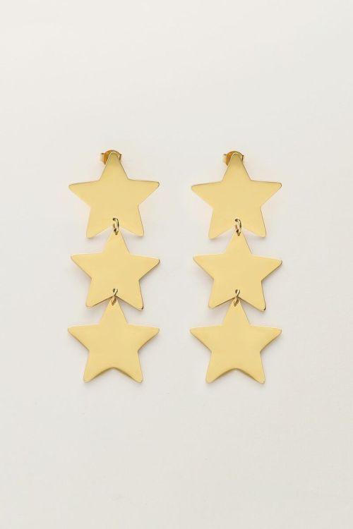 Statement oorhangers met drie sterren