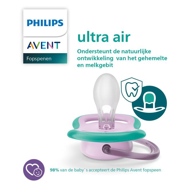 Philips Avent Soother Air 6-18M GIRL X2