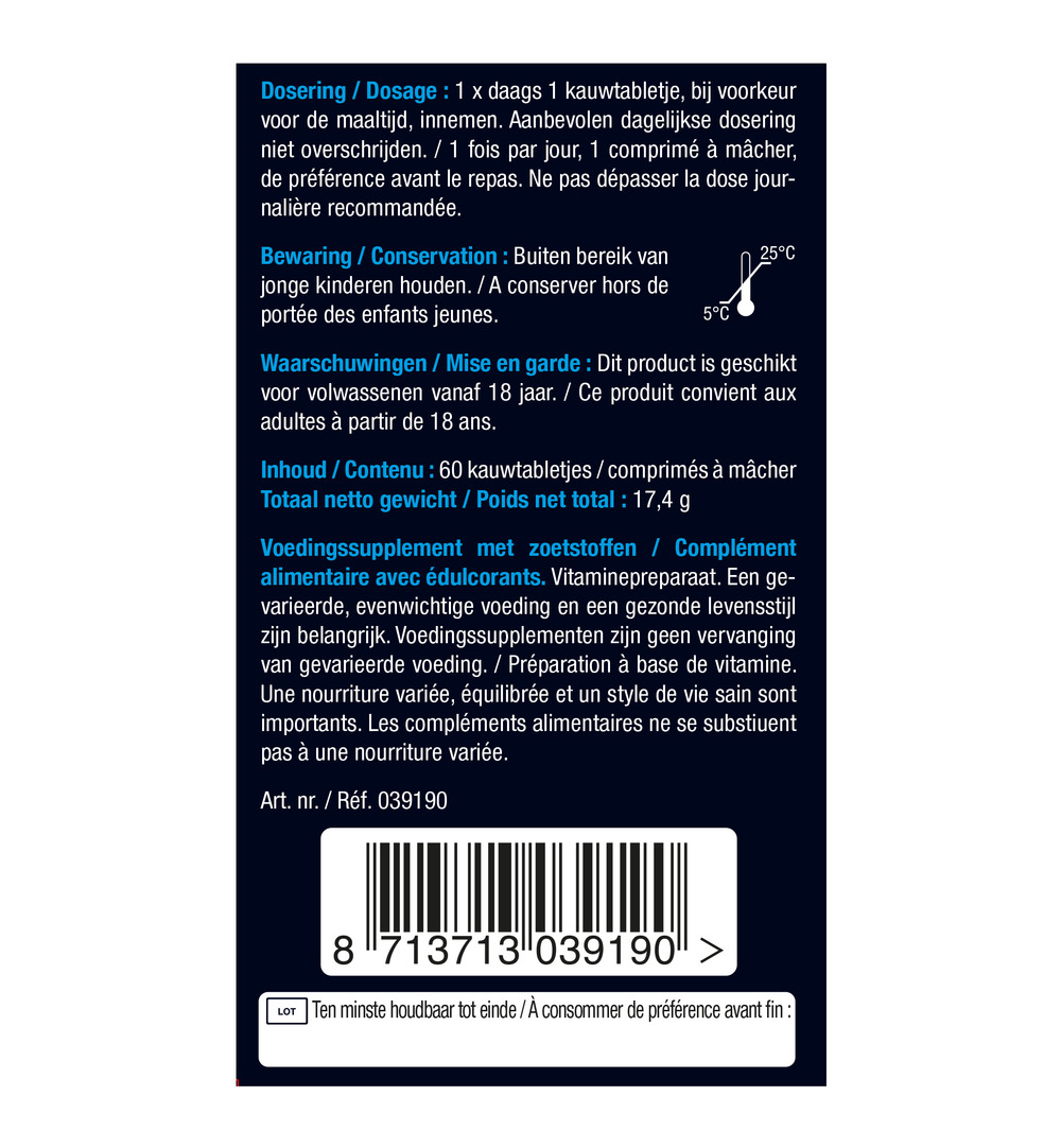 Lucovitaal Vitamine B12 1000mcg (60 tabletten)