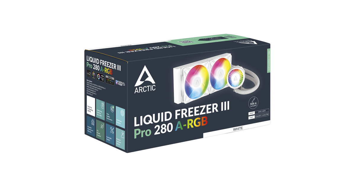 ARCTICLiquid Freezer III Pro 280 A-RGB waterkoeling  (Wit, 4-pins PWM fan-connector)