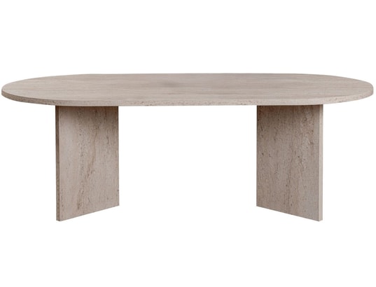 CONCEPT1 - Table basse Sable travertin 119 x 60 x h40cm