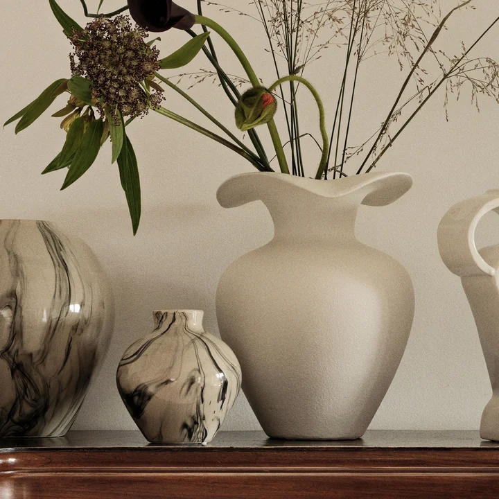 Broste Copenhagen - Florentina Vase, Ø 24 cm x H 32 cm, beige