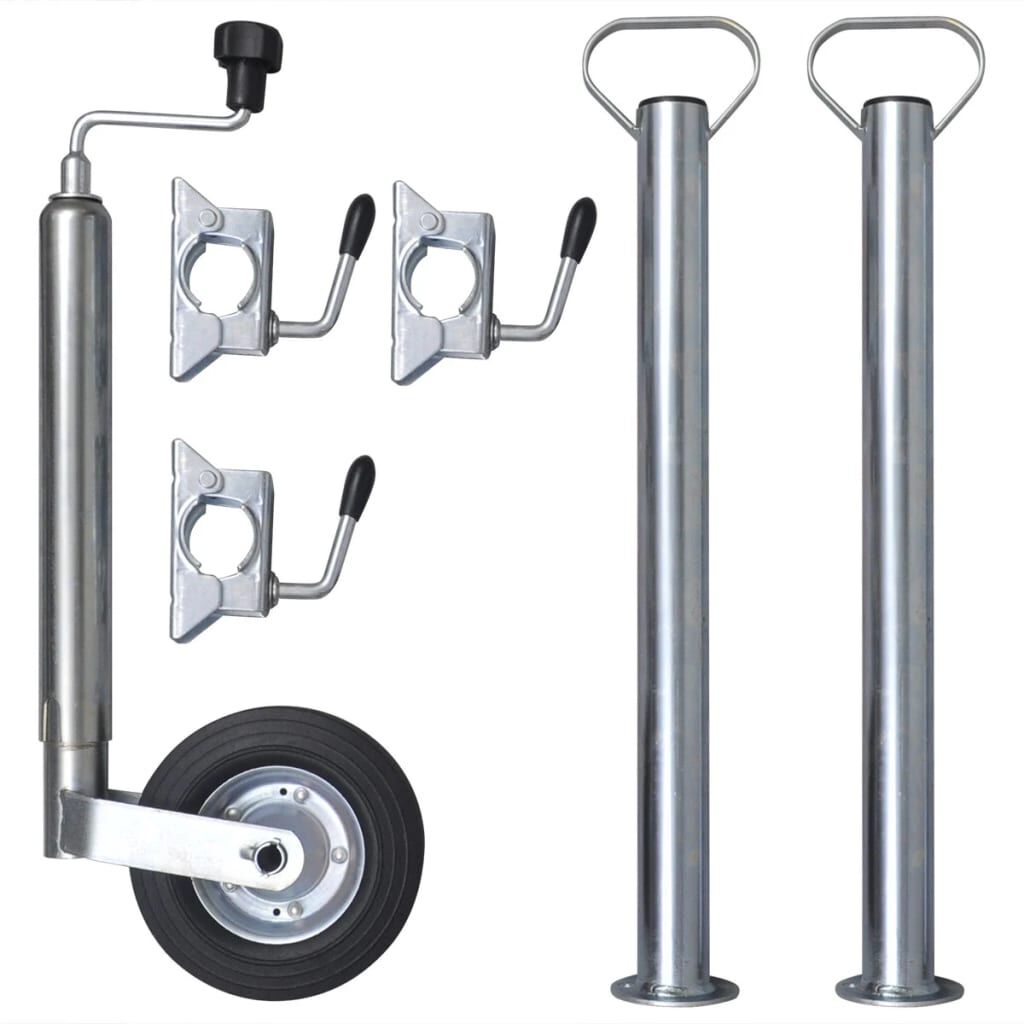 48 mm transportwielen met 2 beugels en 3 klemmen