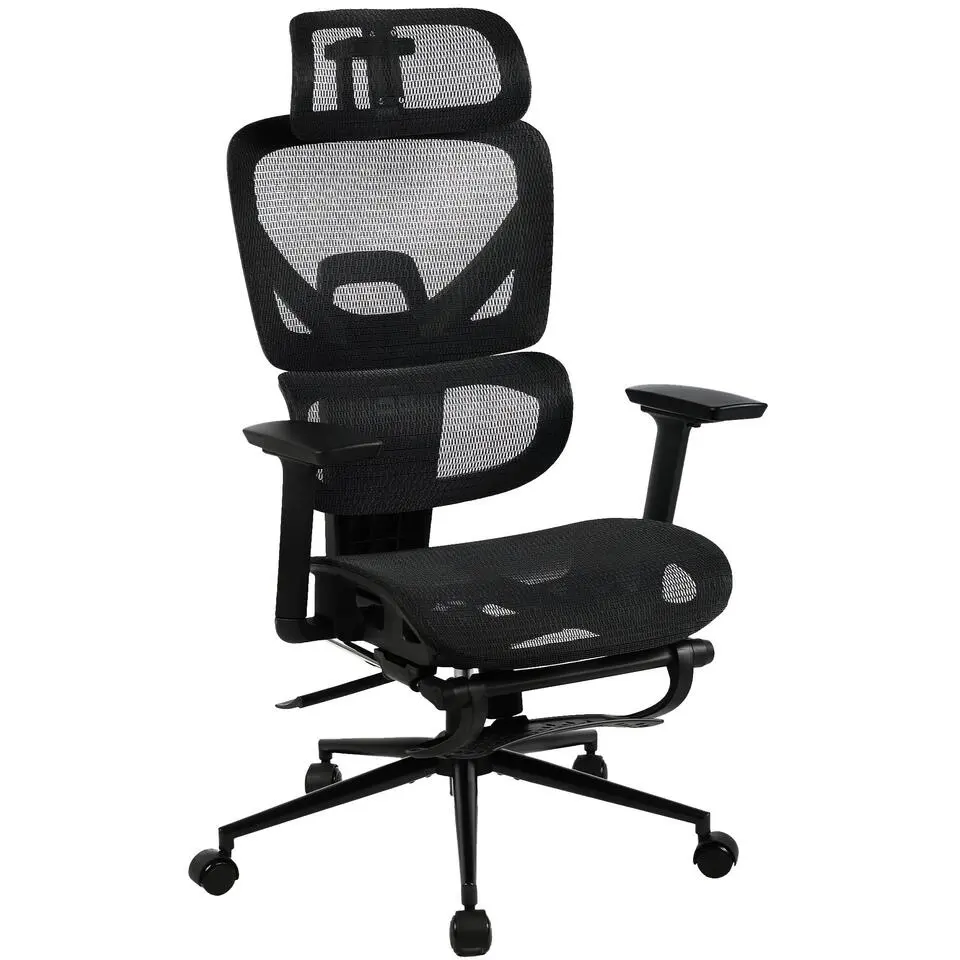 CLP Bureaustoel Beresford zwart Frame - Stof - zwart