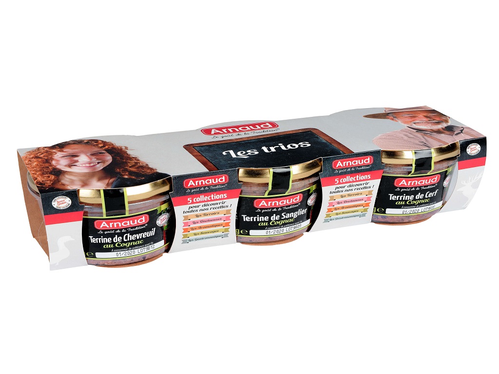 TRIPACK PATÉS ARNAUD CAÇA 3X180G
