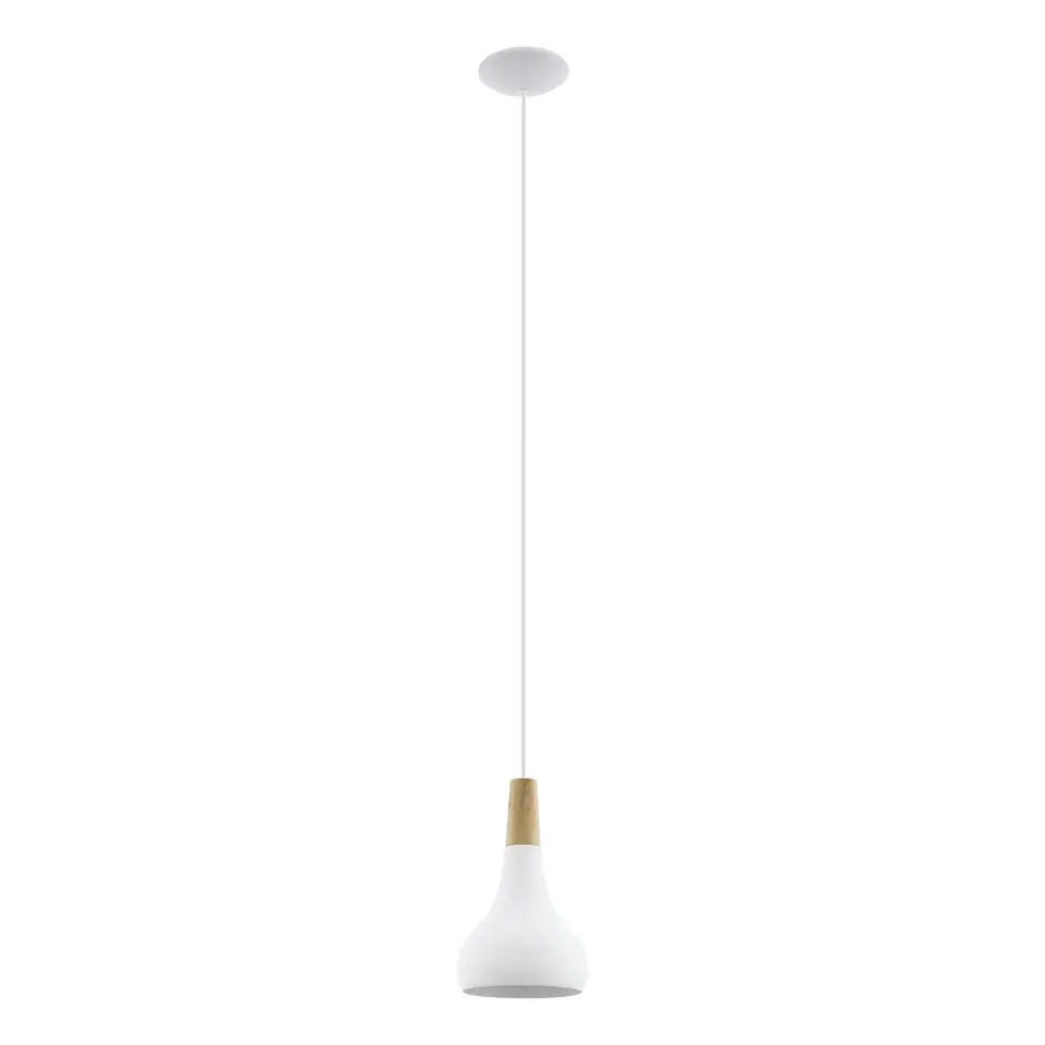 EGLO Sabinar Hanglamp - E27 - Ø 18 cm - Wit/Bruin