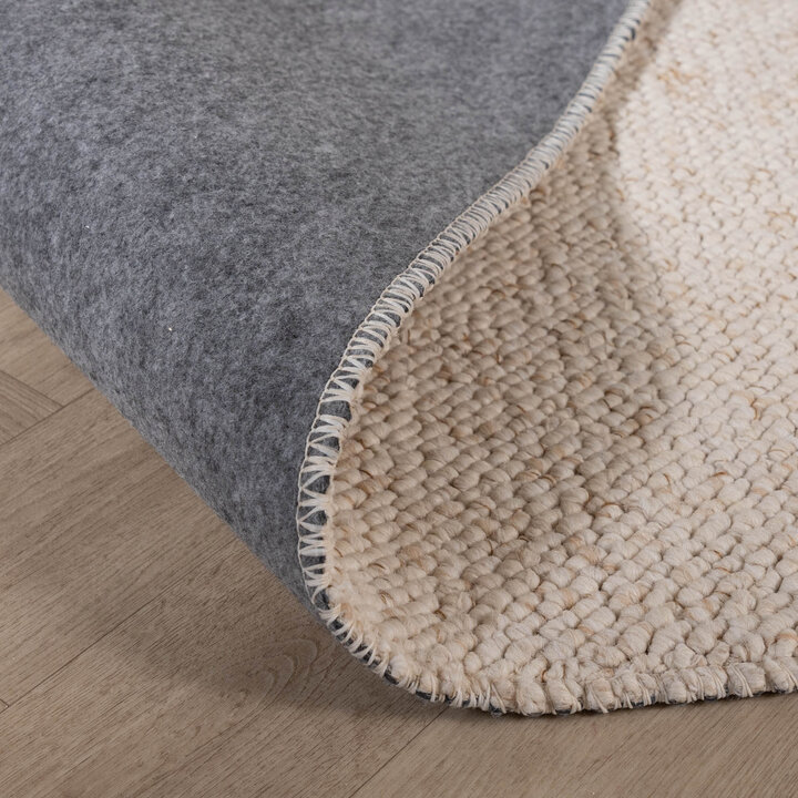 Wasbaar wollen vloerkleed - Bruno Creme/Wit