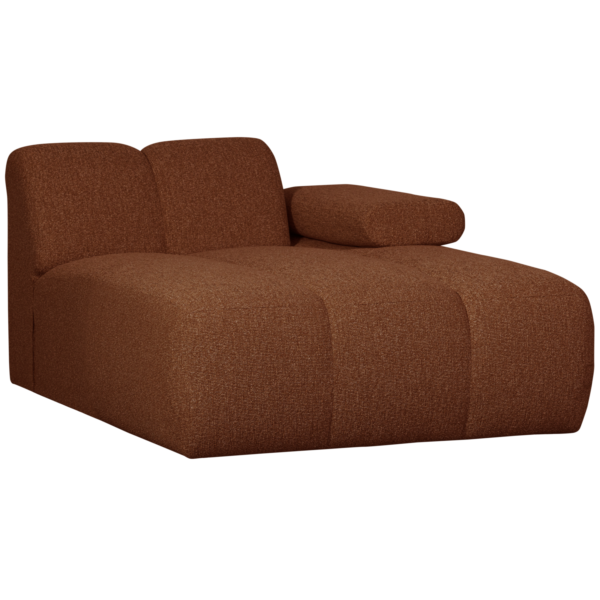Chaise Longue Mojo Element Mojo Chaise Longue Element Rechts - Bouclé - Roestbruin Melange