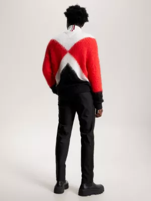 Suéter Argyle Oversized