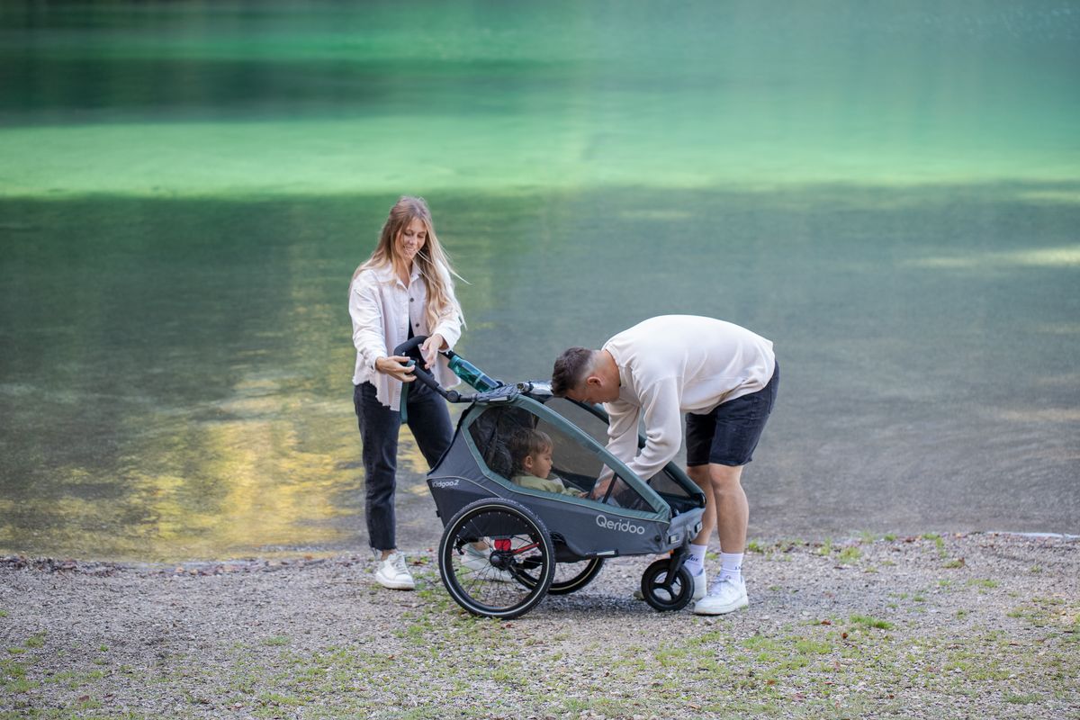 Qeridoo Fahrradanhänger Kidgoo 2 Navy Blue
