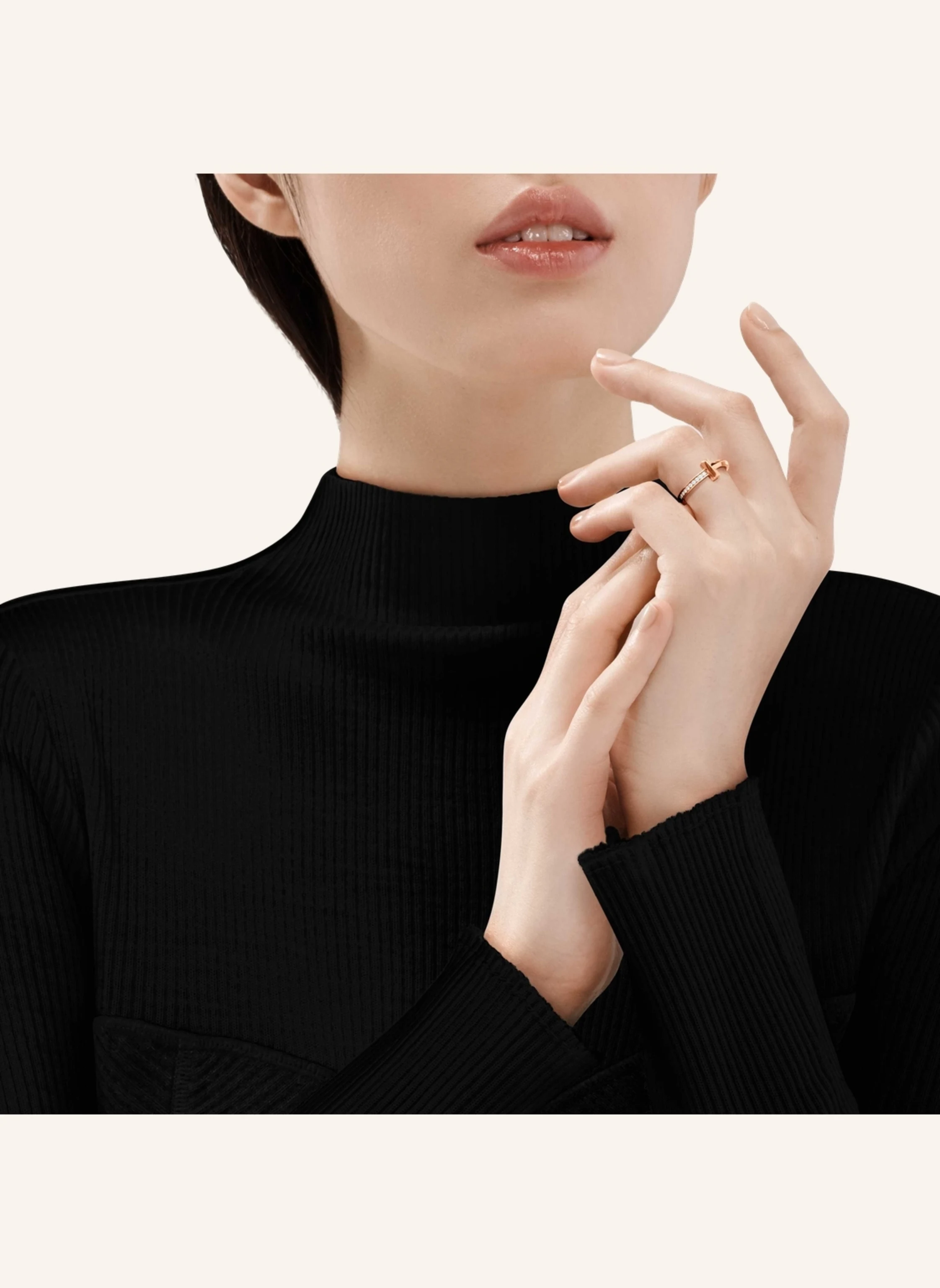 TIFFANY & Co. Tiffany T T One DIAMANTRING aus 18 Karat Roségold