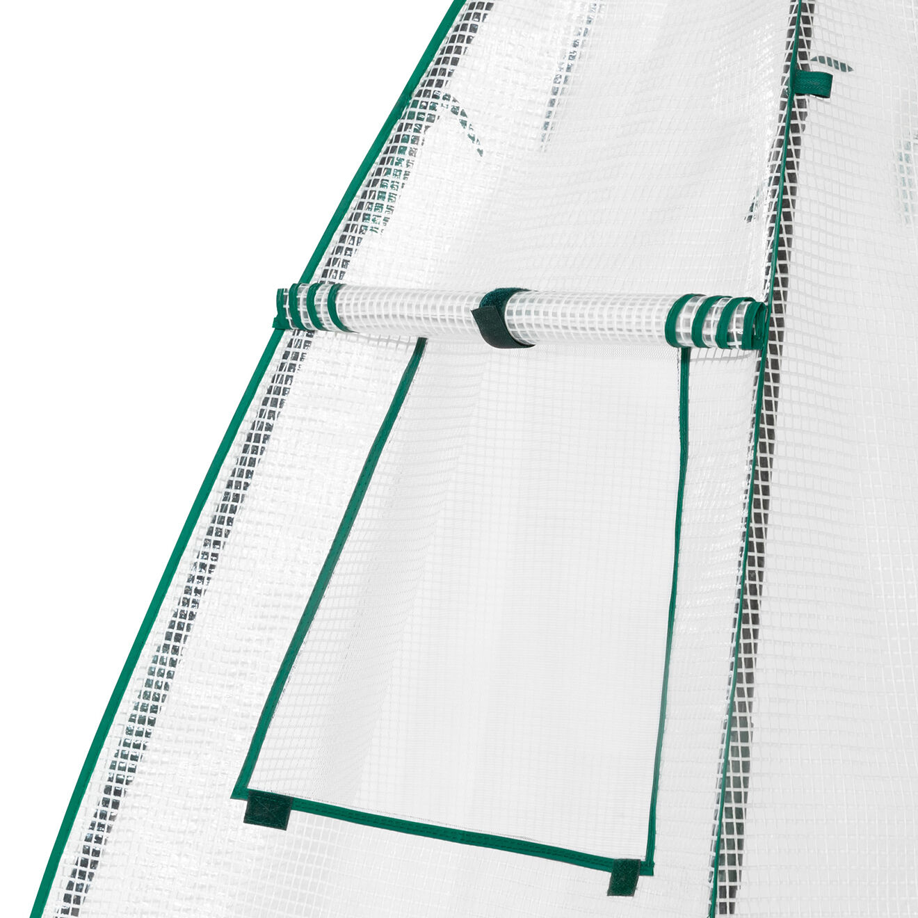Pratik Garden Serre d'hivernage Teepee blanc transparent/vert - 140x140x160 cm
