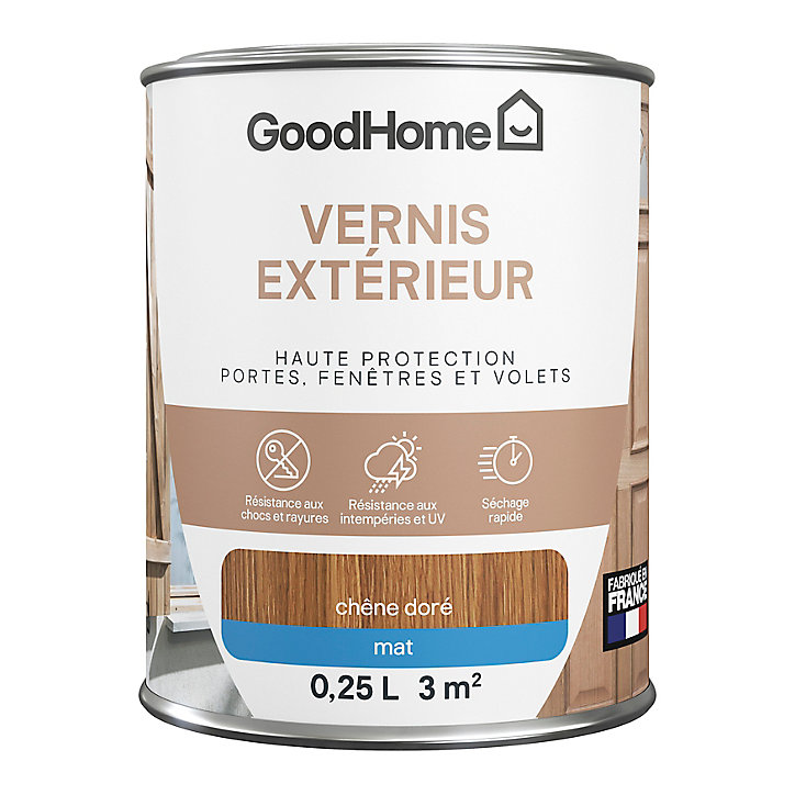 Vernis extérieur bois mat chêne doré GoodHome 0,25L