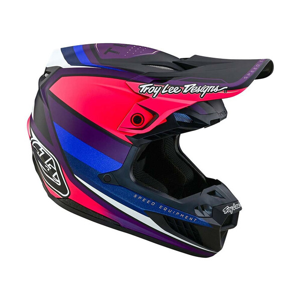 Troy Lee Designs - Casque SE5 Composite Reverb Noir / Violet / Rose / Blanc