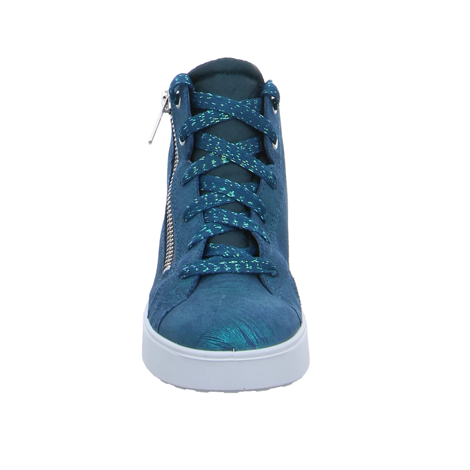 SUPERFIT Kleinkinder-Halbschuh Binder Petrol Leder  Sneaker high