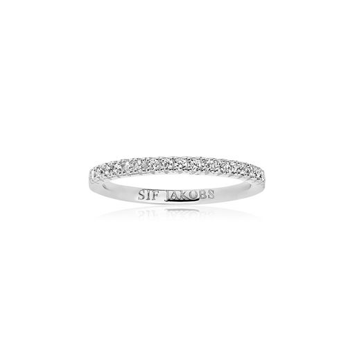 Sif Jakobs Jewellery Ellera Ring, Sølv/Hvid, 50