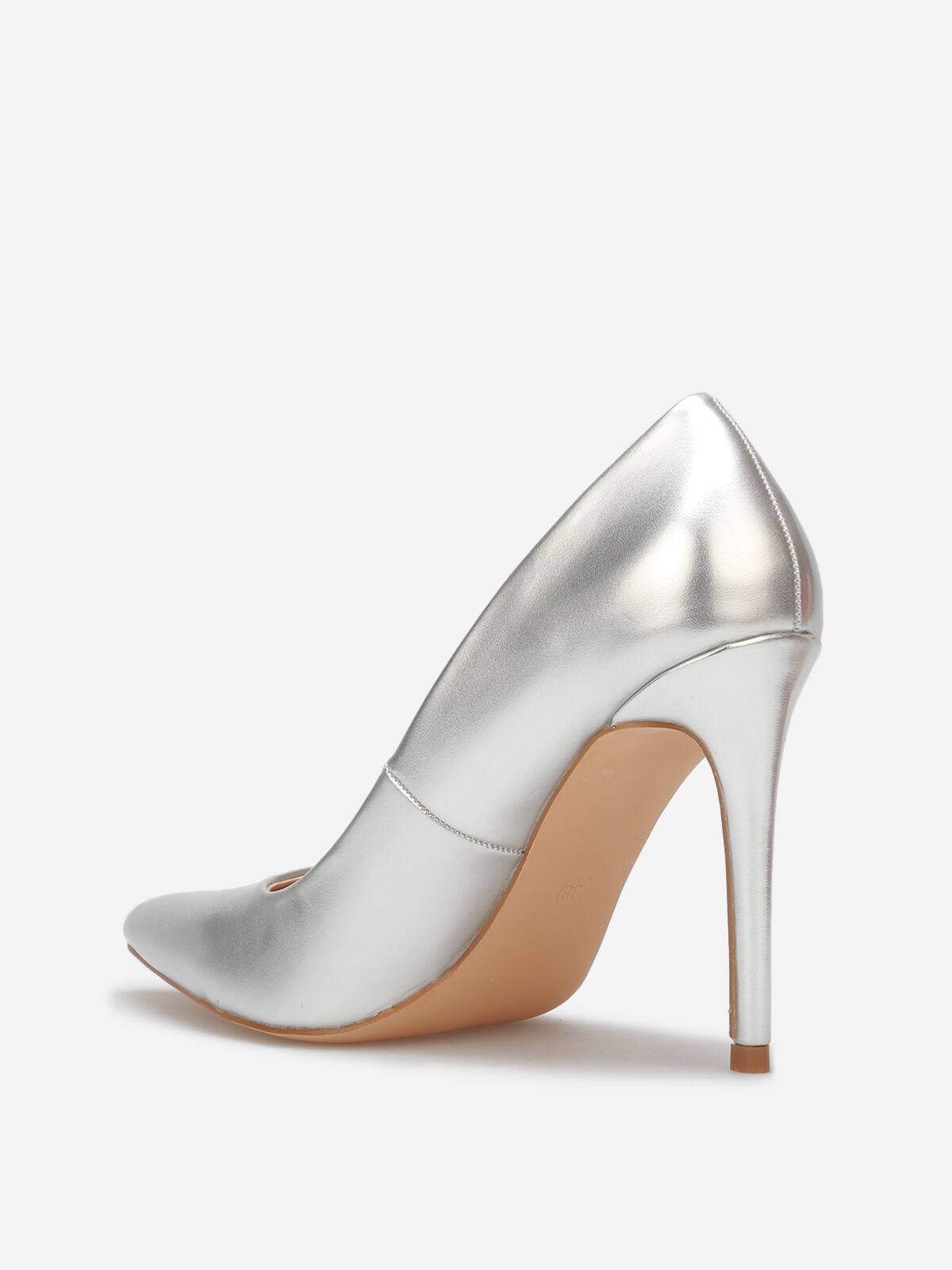 Stilettos pointus à talon aiguille- Argenté