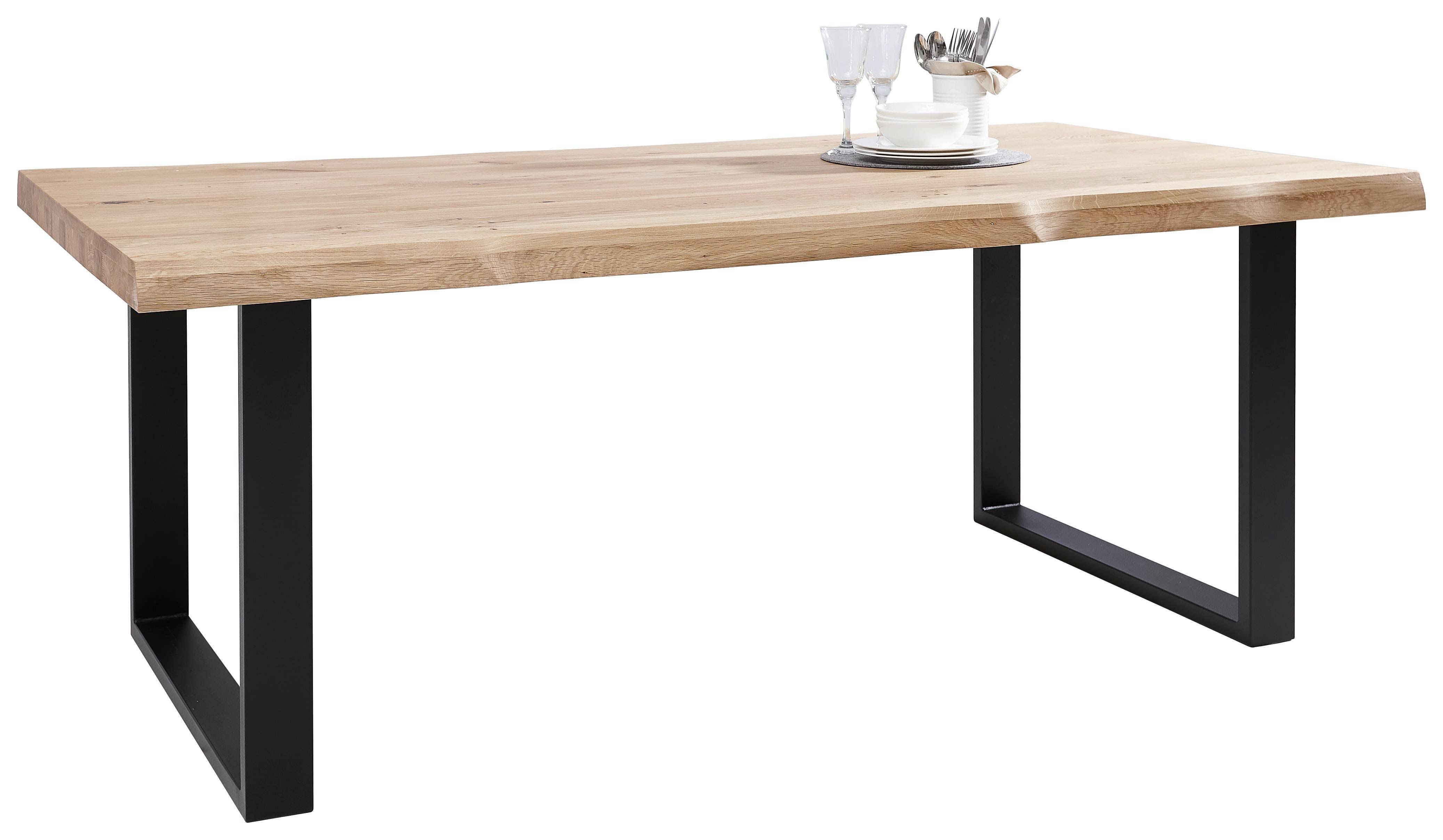 Landscape Esstisch Schwarz Wildeiche Holz Wildeiche massiv