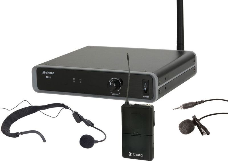Chord NU1-N - 1 Kanaals Draadloos Headset/Lavalier Systeem - UHF 863.1 MHz
