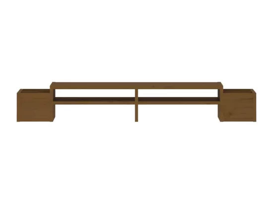 Support de moniteur Marron miel 100x27,5x15 cm Bois pin solide