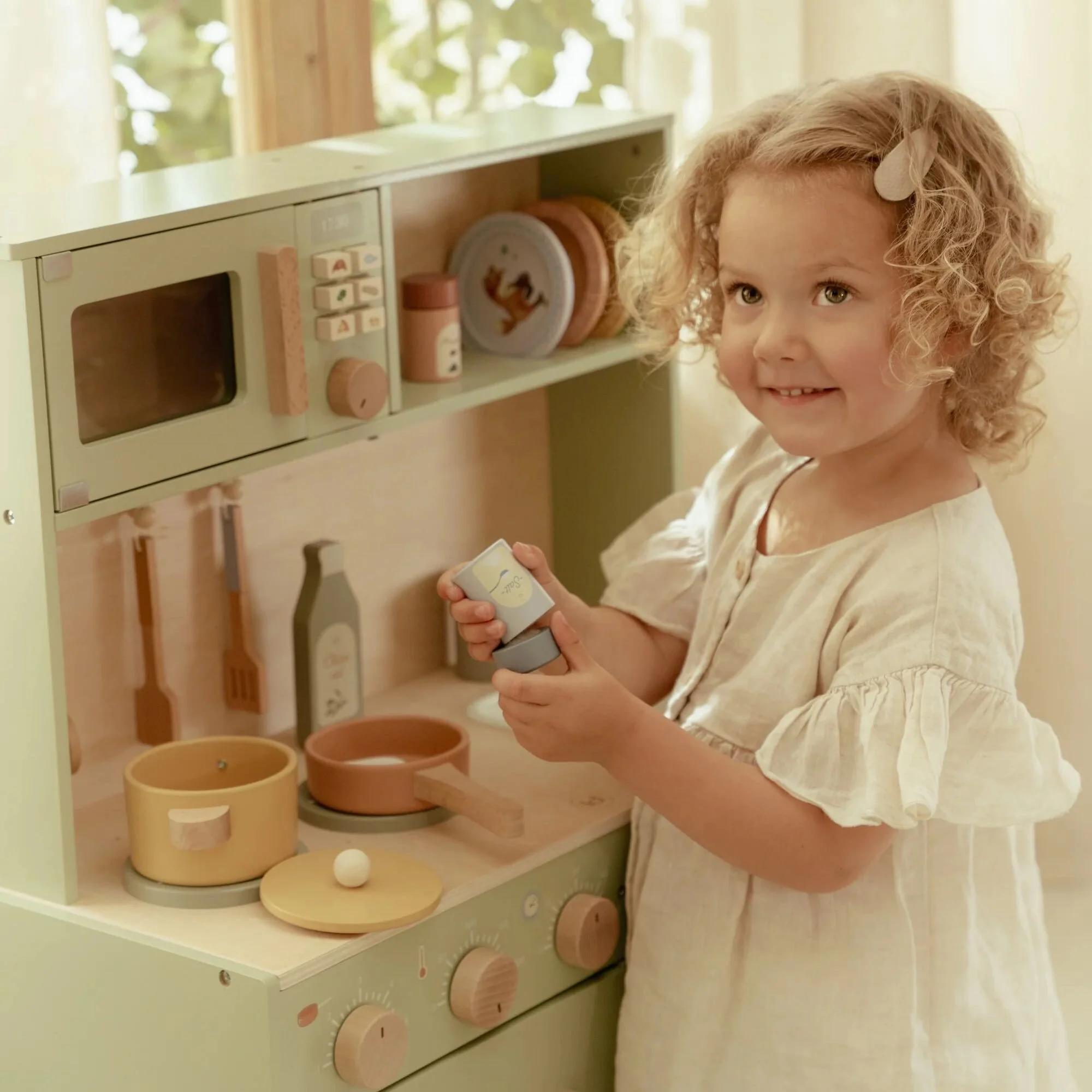 Houten speelkeuken - Groen - Essentials kopen? | Little Dutch
