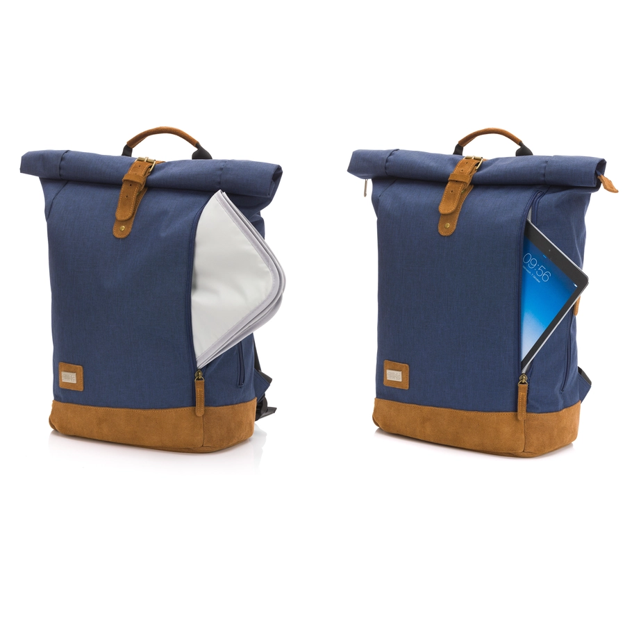 fillikid Wickelrucksack Rolltop Berlin Navy Melange