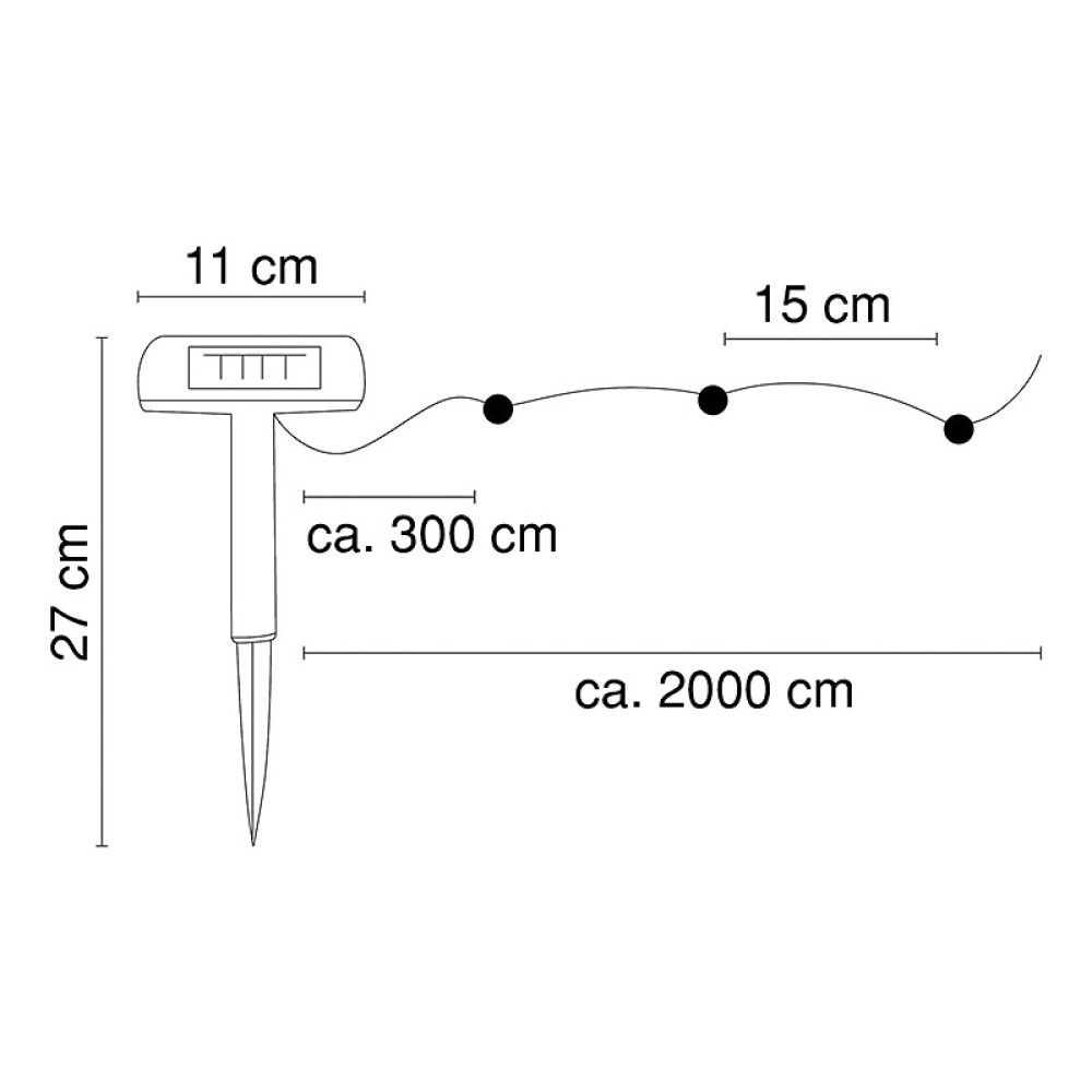 SOLCELLELAMPE GLOBO LYSSLYNGE 20M