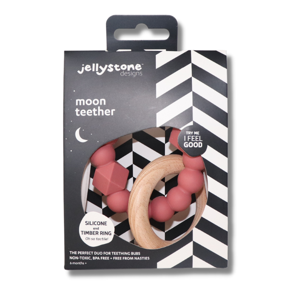 Jellystone Designs - Måne Teether - dusty pink
