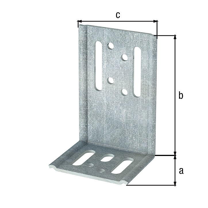 Equerre de bardage galvanisée 53x66x118mm