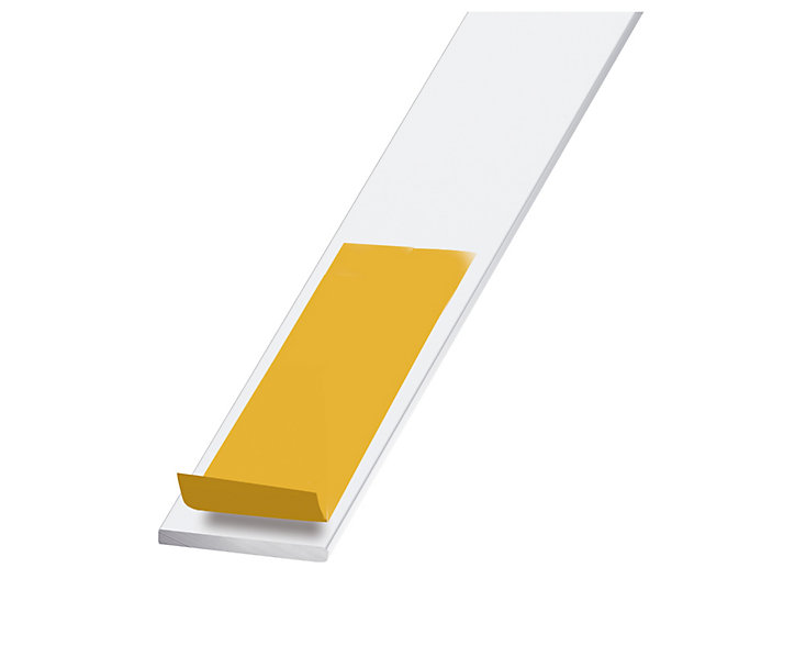 Cornière aluminium blanc auto-adhésive 20 x 20 mm, 1.30 m