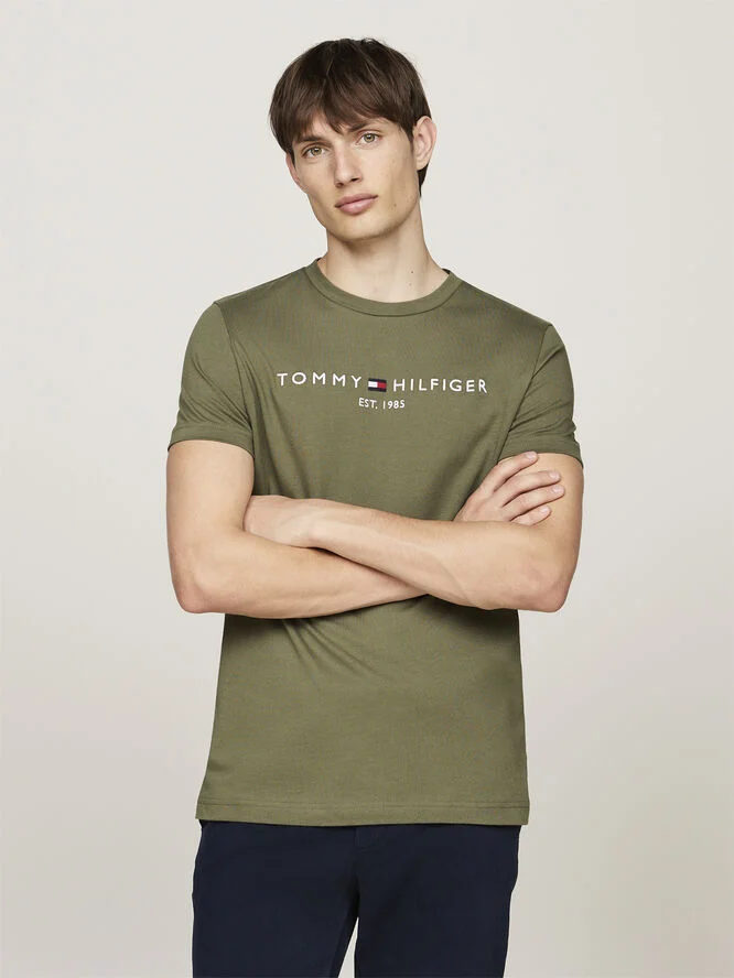 Tommy Hilfiger TOMMY LOGO TEE Battle green