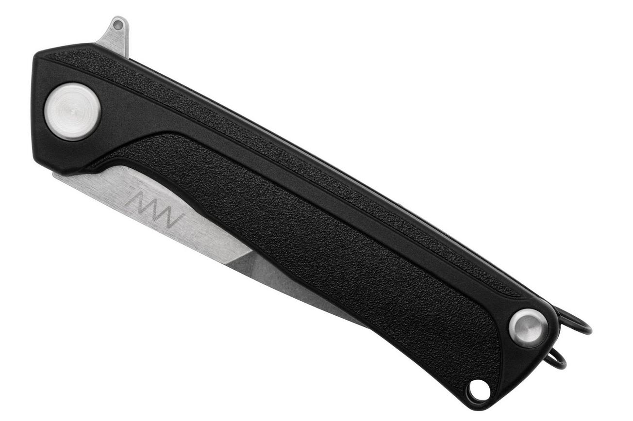 ANV Knives Z100 BB VZ100-051 Stonewashed Sleipner, Black GRN, zakmes