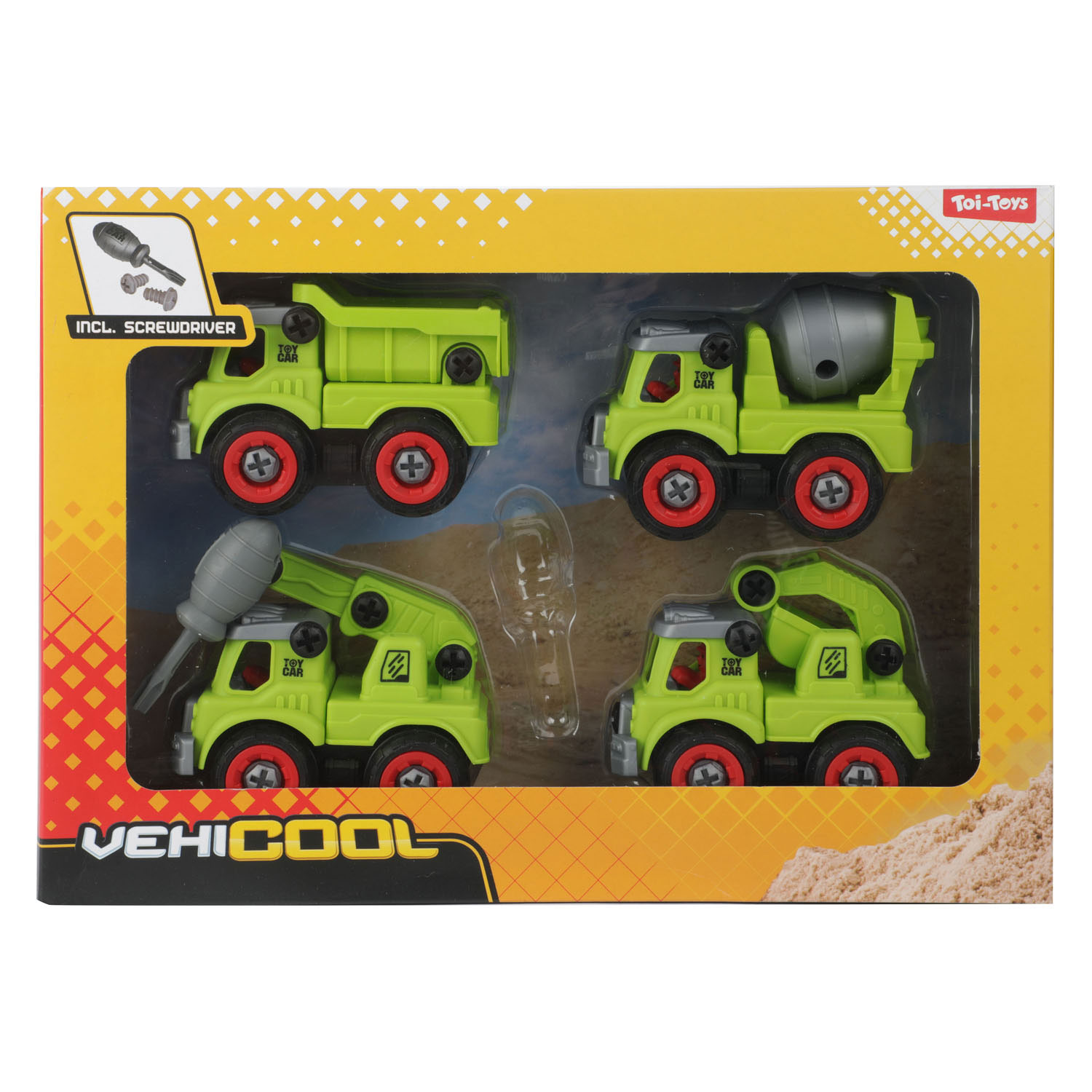 Cars & Trucks Bouwvoertuigen met Schroevendraaier