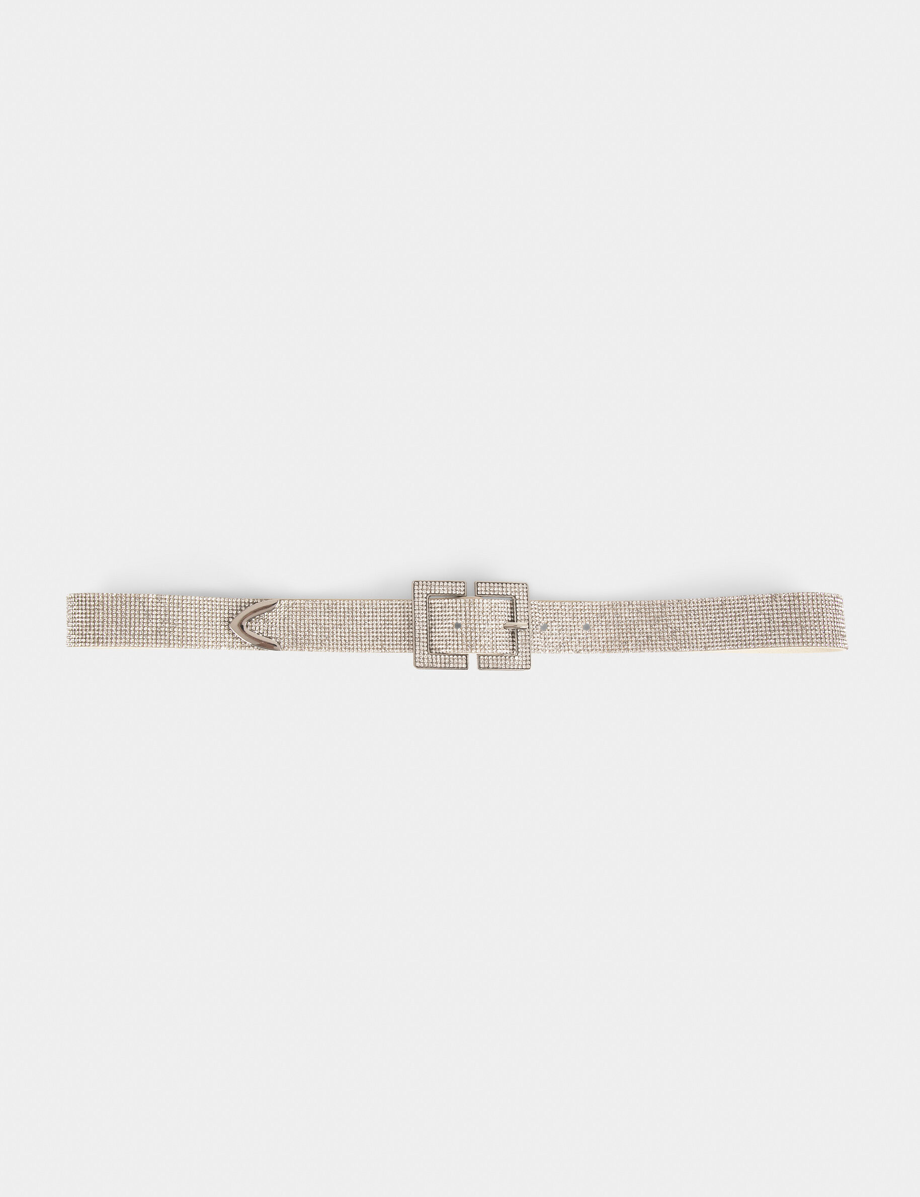 Ceinture avec strass ivoire femme - ivoire