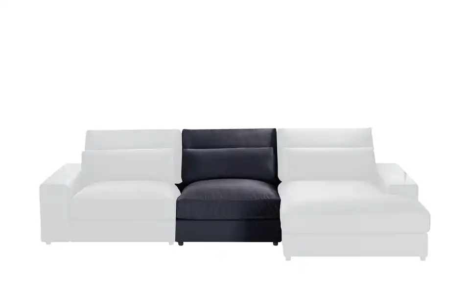 Element Branna Anthrazit Samt 1-Sitzer