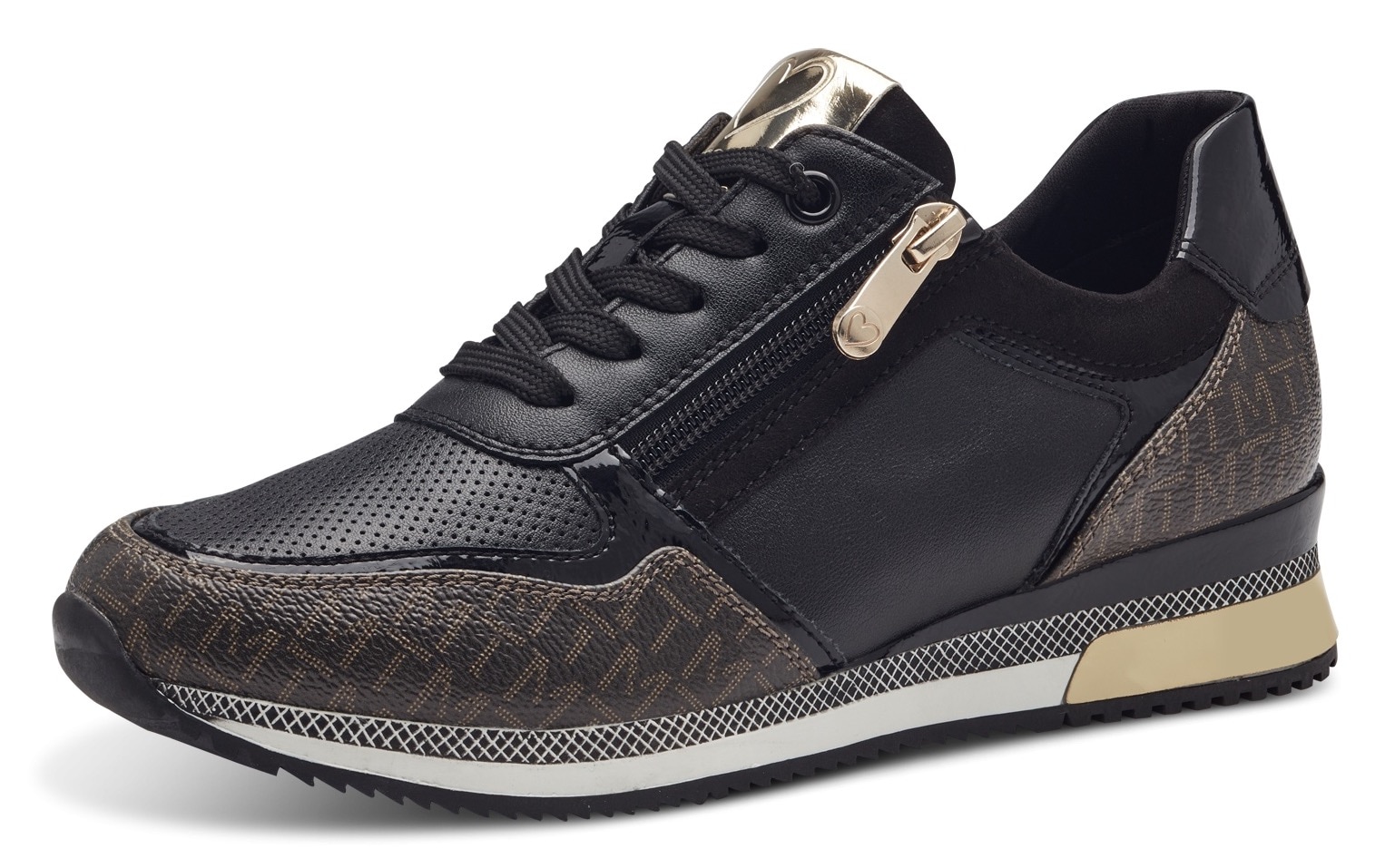 MARCO TOZZI Sneaker  mit seitlichem Reissverschluss, Freizeitschuh, Halbschuh, Schnürschuh
