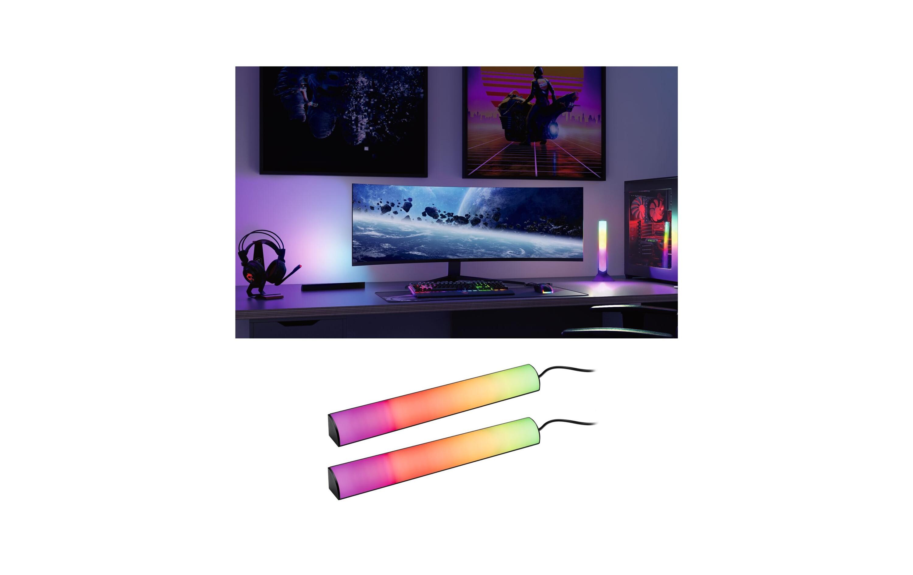 EntertainLED Lightbar Dynamic RGB, 30 cm, Schwarz, 2er SetLED-Lichtleiste