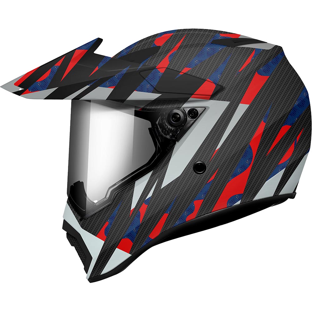 AGV - Casque AX9 Steppa Carbone / Rouge / Bleu