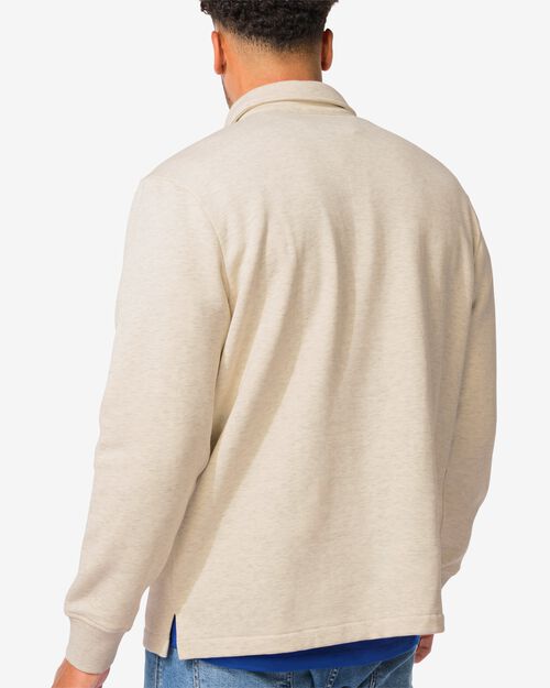 polo sweat pour hommes blanc cassé