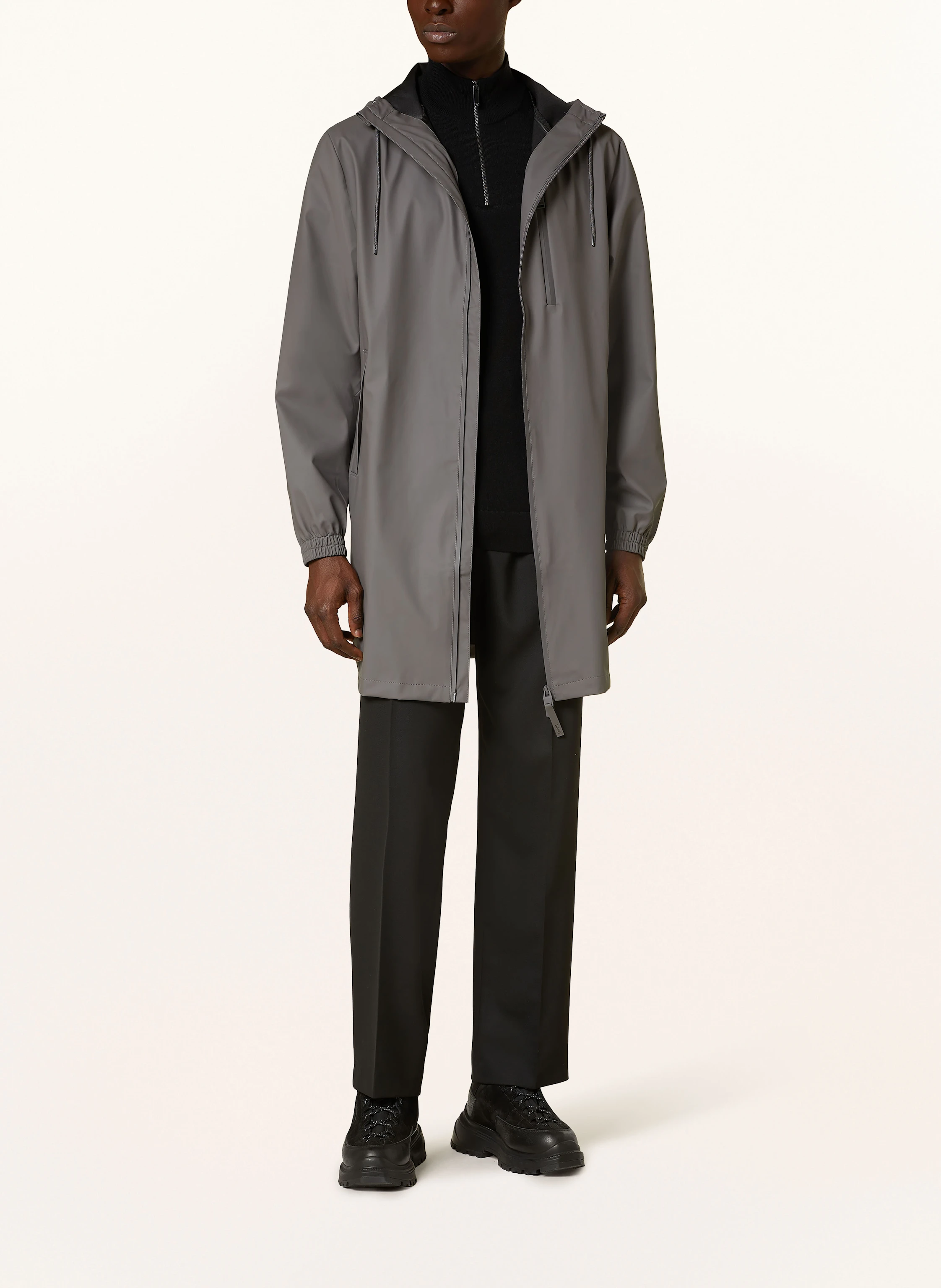 RAINS Regenmantel LONG STORM BREAKER W3