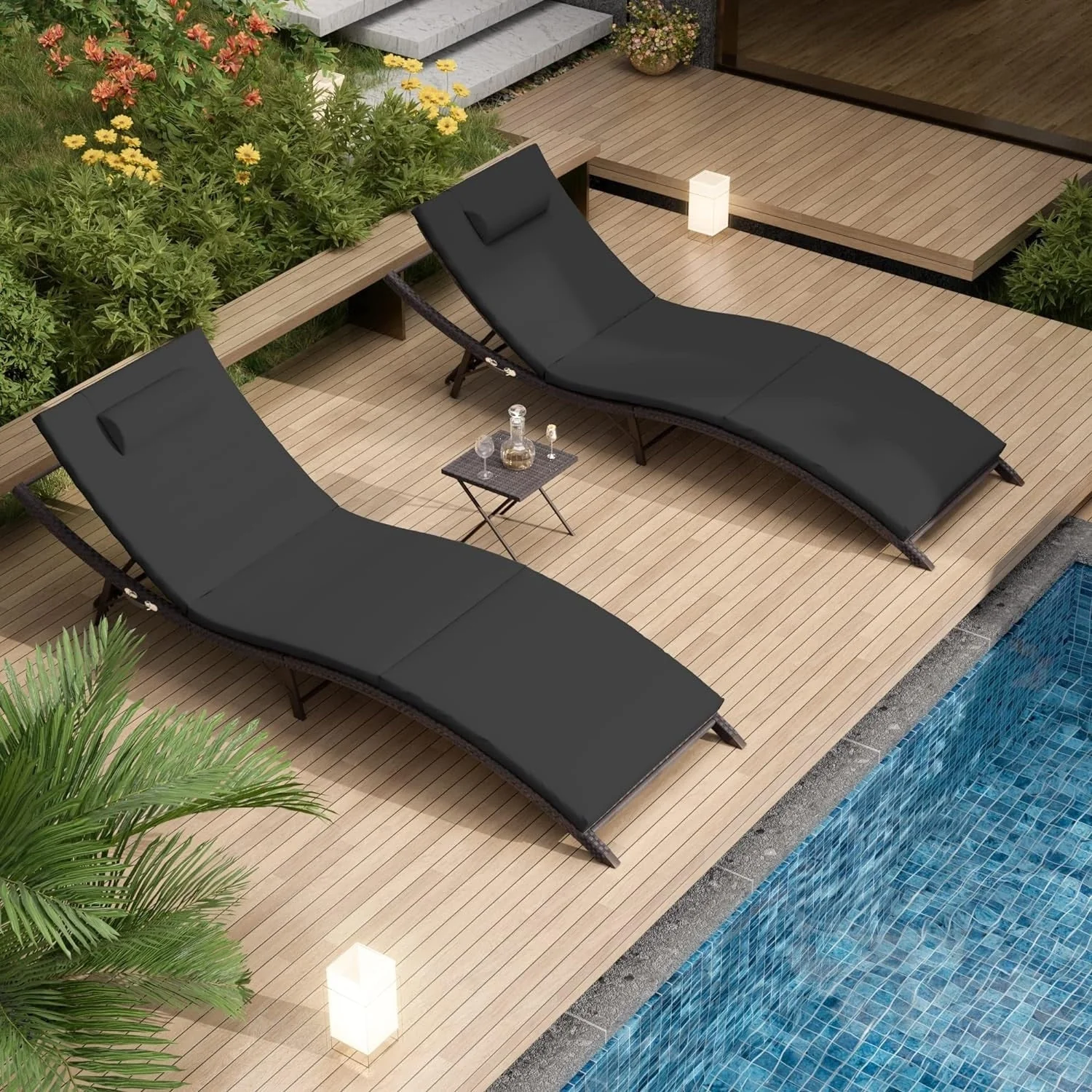 Kullavik 3-PiecesOutdoor Chaise Lounge Set