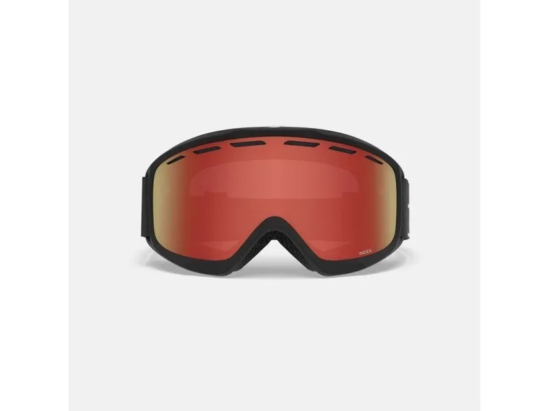 Giro INDEX ASIAN FIT, Enkelt objektiv, Sort, Unisex, Cylindrisk (flad) linse, Sort, Orange