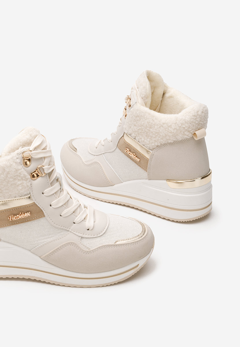 Baskets d'hiver pour femmes beige Nadina
