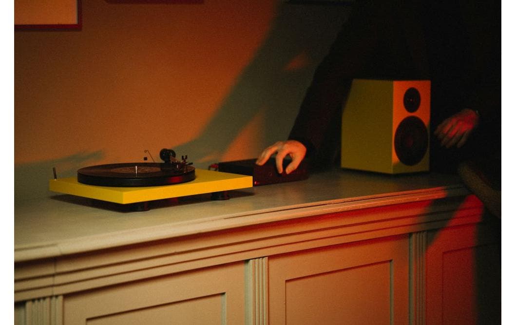 Plattenspieler mit Bluetooth Colourful Audio Gelb<br>Der Plattenspieler, der alles bietet
