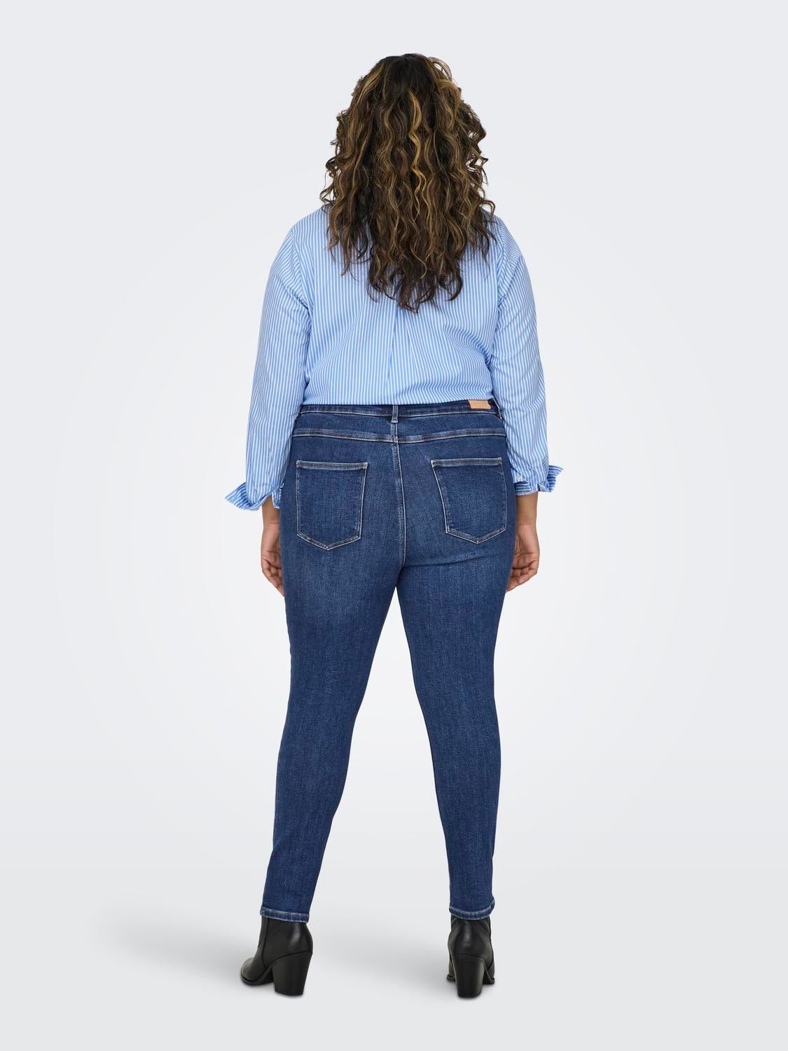 CARMILA Hohe Taille Skinny Fit Jeans Medium Blue Denim